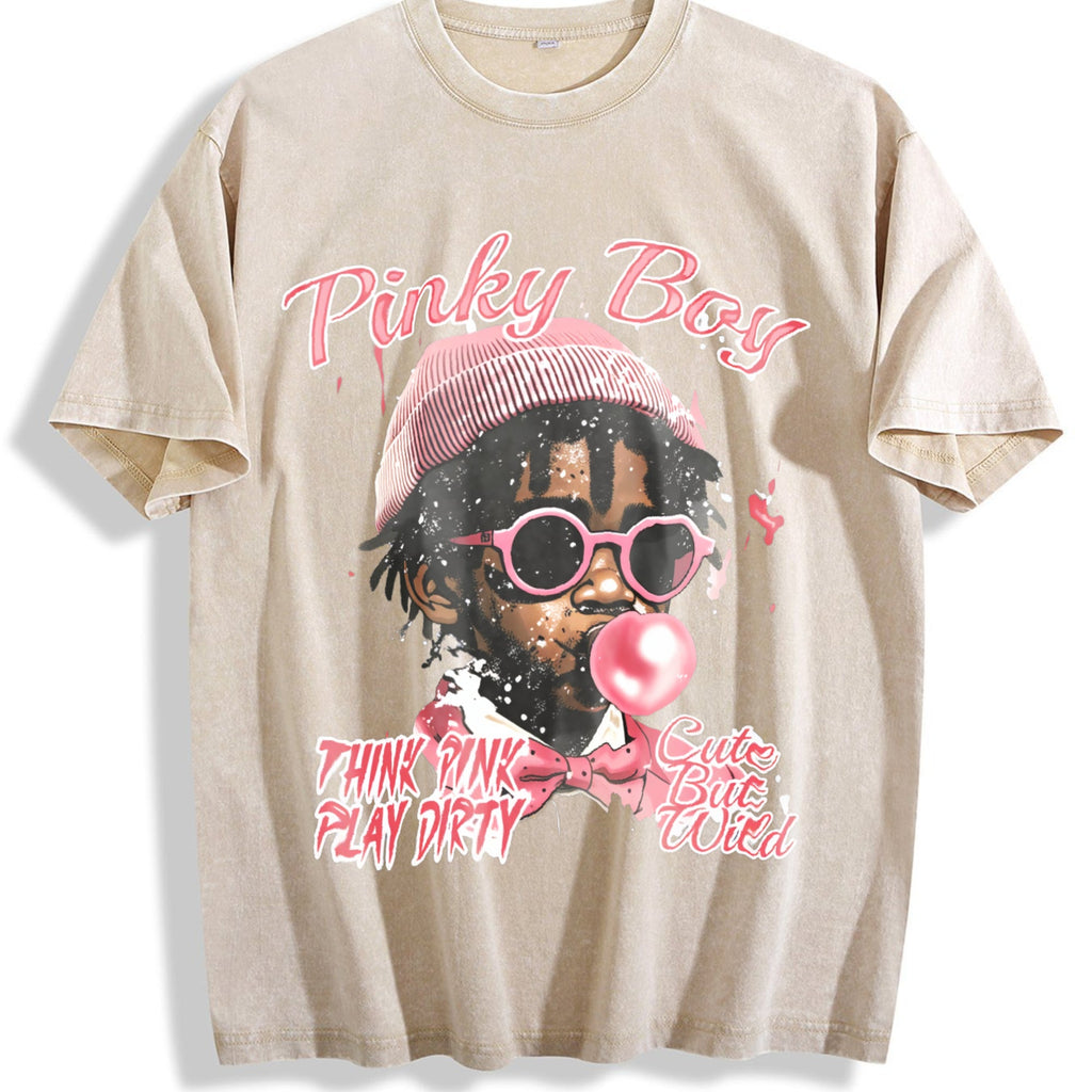 Pink With A Playful Vintage Washed T-Shirt product image 1