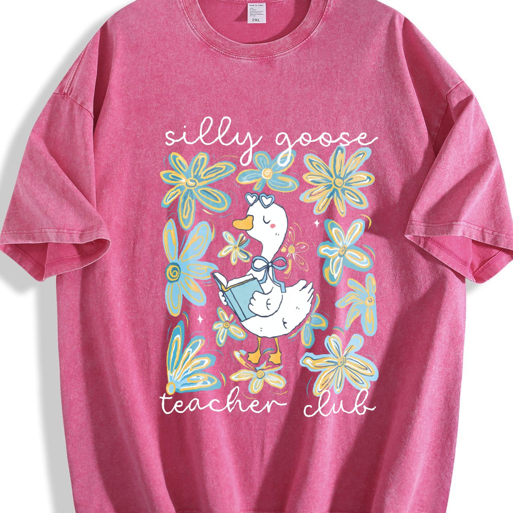 Silly Goose Teacher Club Vintage Washed T-Shirt product image 5