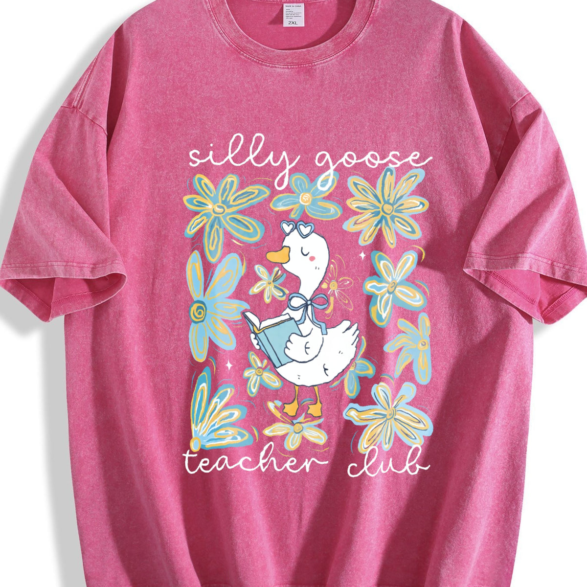 Silly Goose Teacher Club Vintage Washed T-Shirt product image 5
