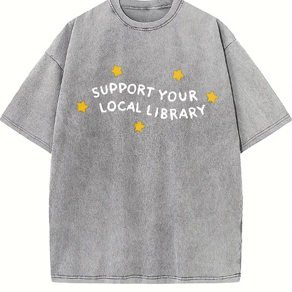 Support Your Local Library Vintage Washed T-Shirt product image 4