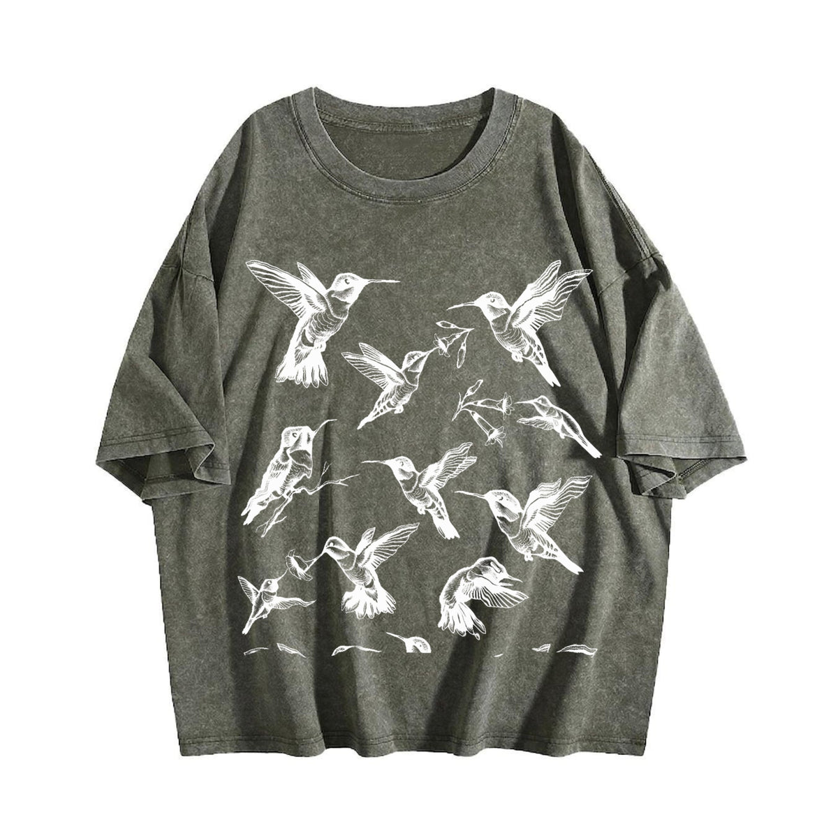 Hummingbird 90s Tattoo Vintage Washed T-Shirt product image 4