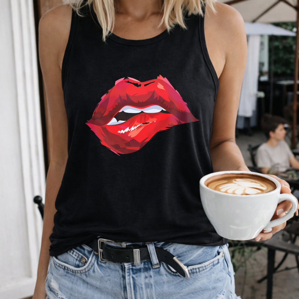 Bold Red Lips Women's Tank Top