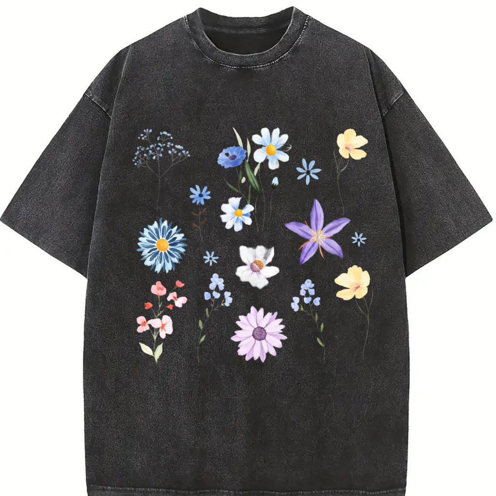 Blooms And Wild Flowers 90s Vintage Washed T-Shirt product image 2