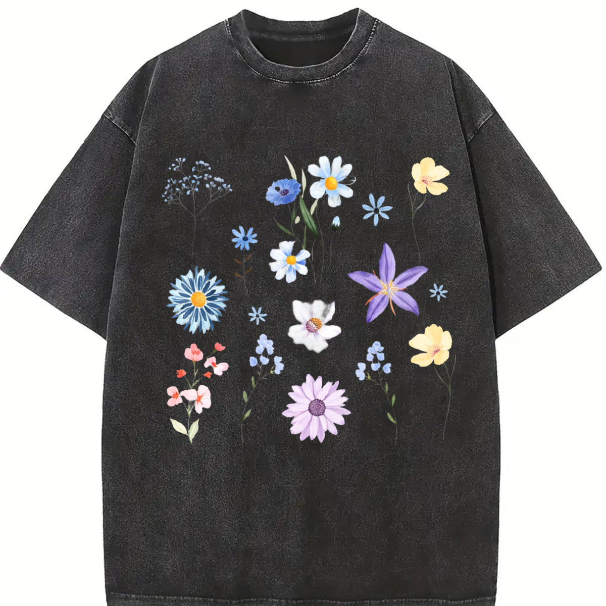 Blooms And Wild Flowers 90s Vintage Washed T-Shirt product image 2