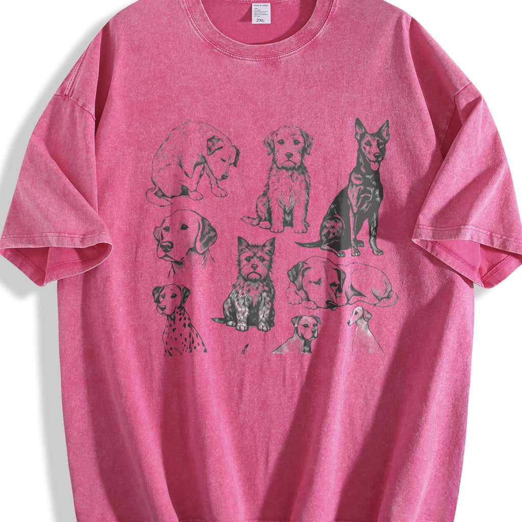 Dogs 90s Tattoo Vintage Washed T-Shirt product image 7