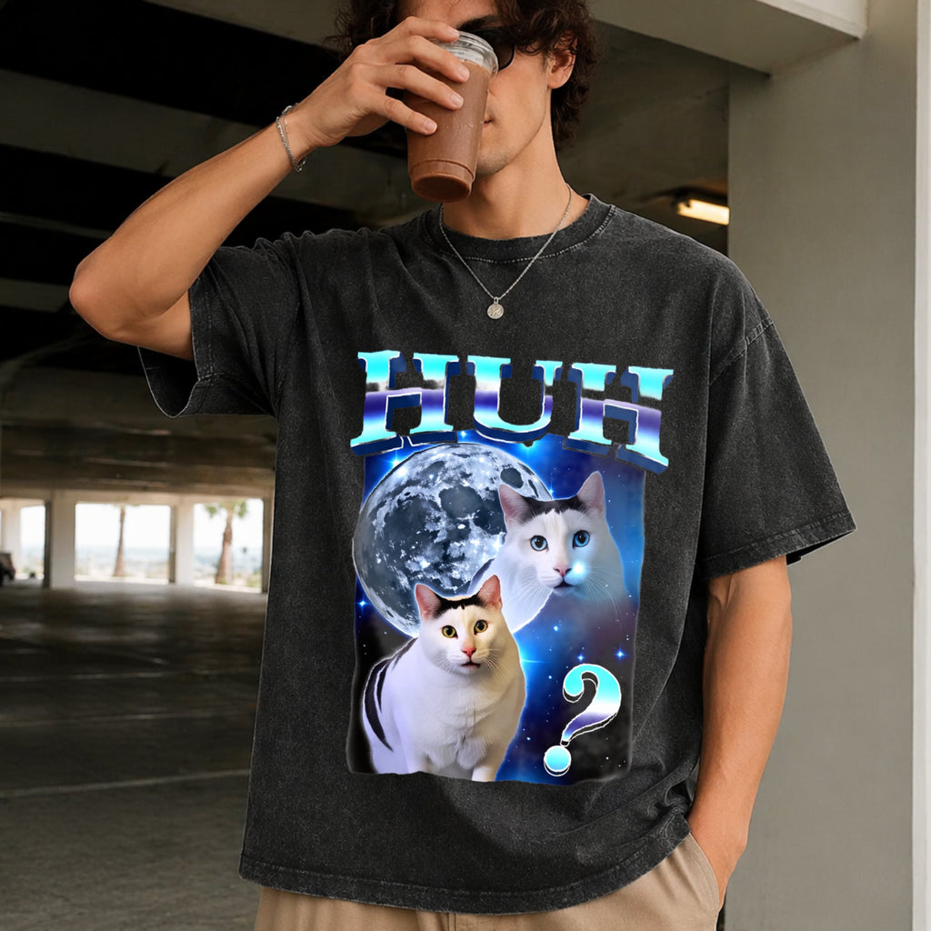 Funny Cat Meme Vintage Washed T-Shirt product image 2