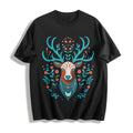 Animal With Faux Deer Head Cotton T-Shirt product image 1
