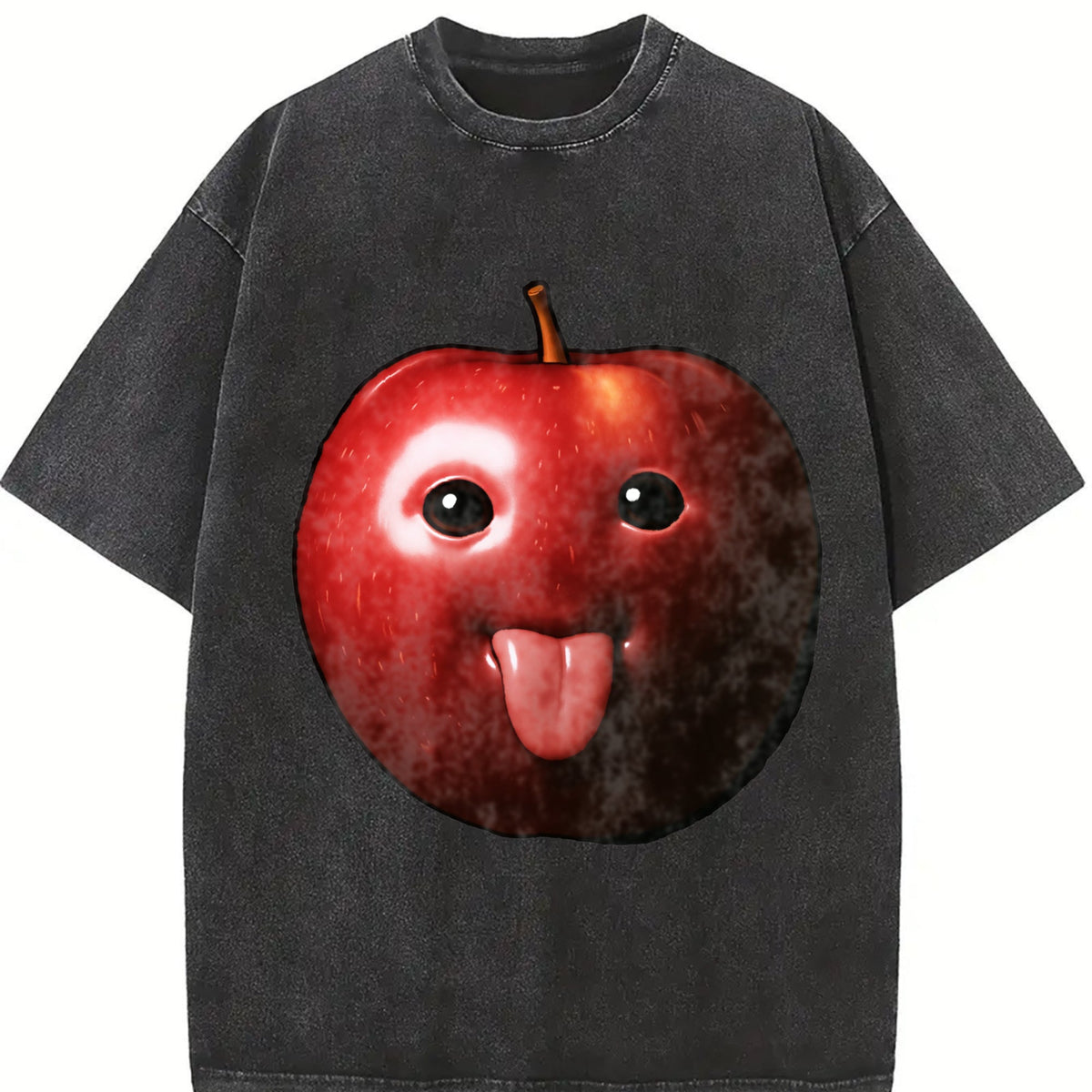 Funny Meme Apple Summer Vintage Washed T-Shirt product image 2