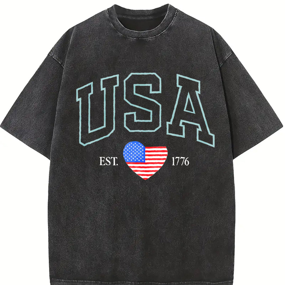 USA Flag Vintage Washed T-Shirt product image 2
