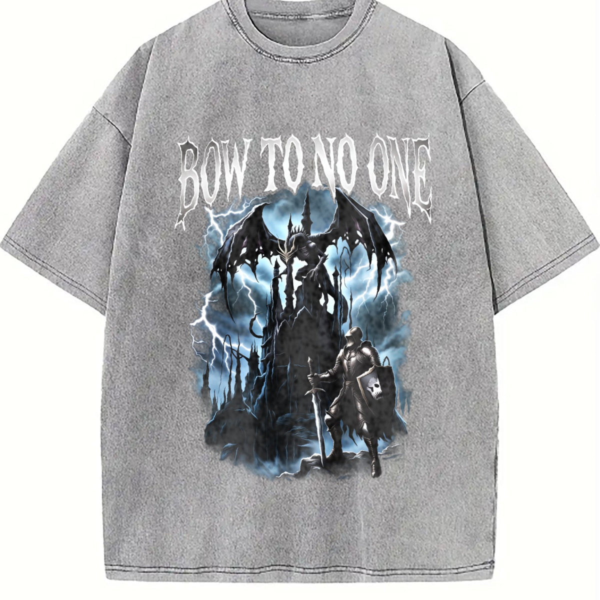 Bow To No One Medieval 90s Vintage Washed T-Shirt product image 5