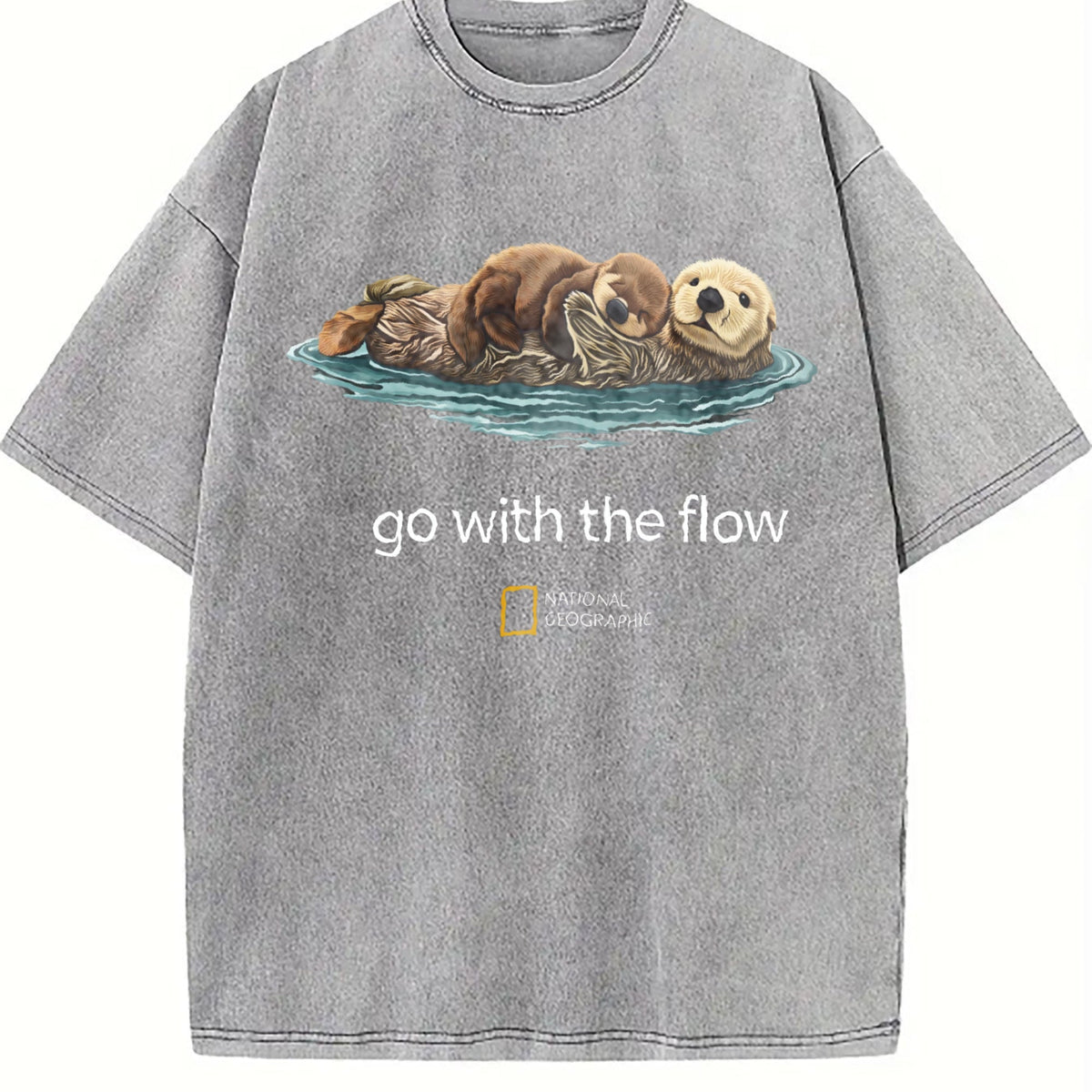 Cute Sea Otter Go With The Flow National Geographic Vintage product image 5