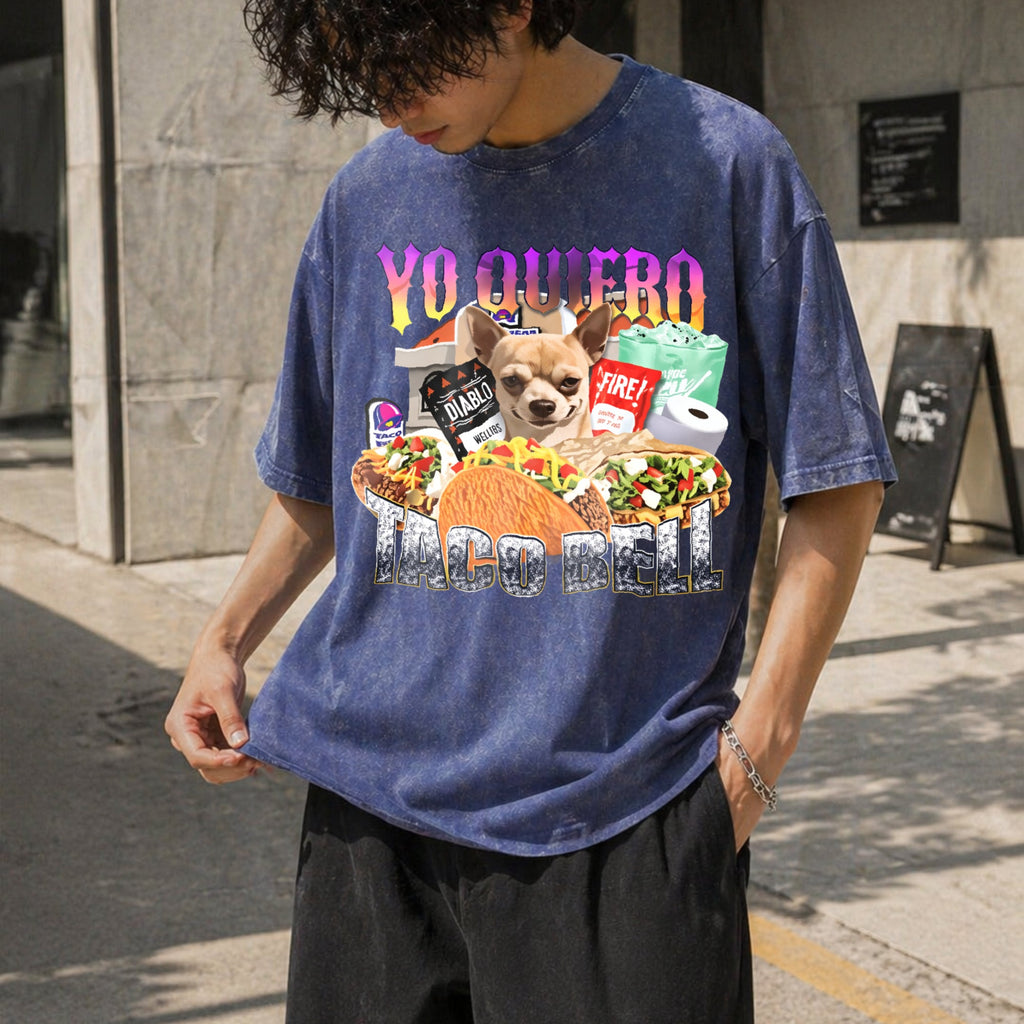 Yo Quiero Taco Bell T-shirt 90s Bootleg Rap - Funny Vintage product image 8