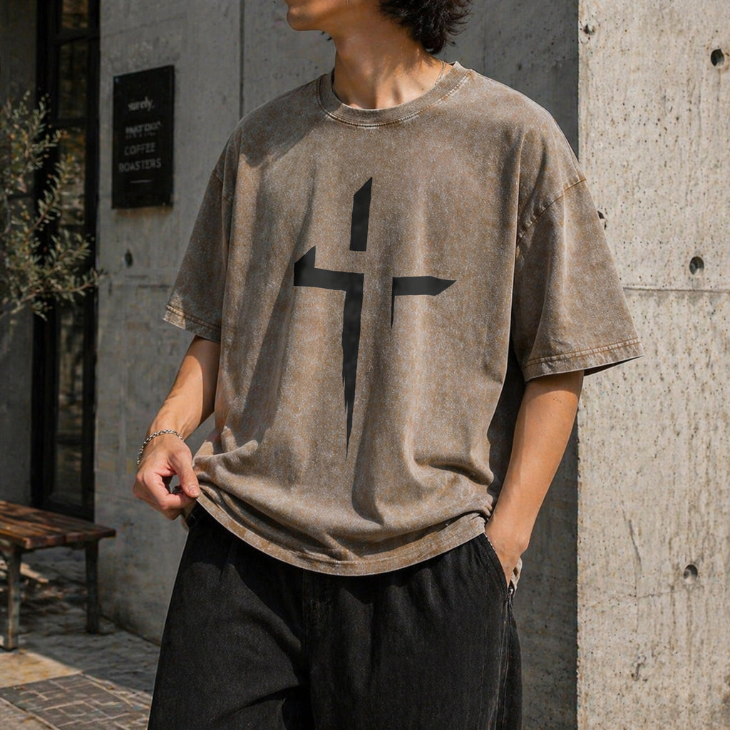 Patterned Cross Vintage Washed T-Shirt product image 3