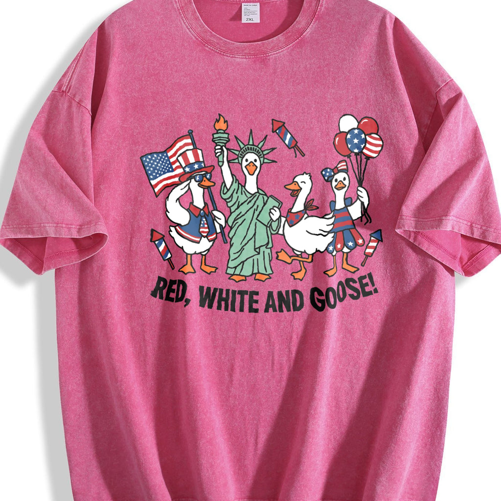 Red White And Goose Vintage Washed T-Shirt product image 5