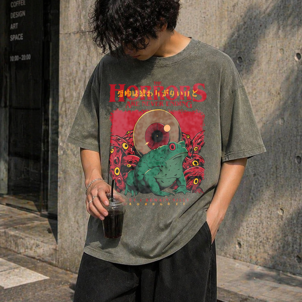 Horrors Are Never Ending Vintage Washed T-Shirt product image 4