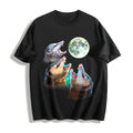 Three Possums Howling At Moon Cotton T-Shirt product image 1