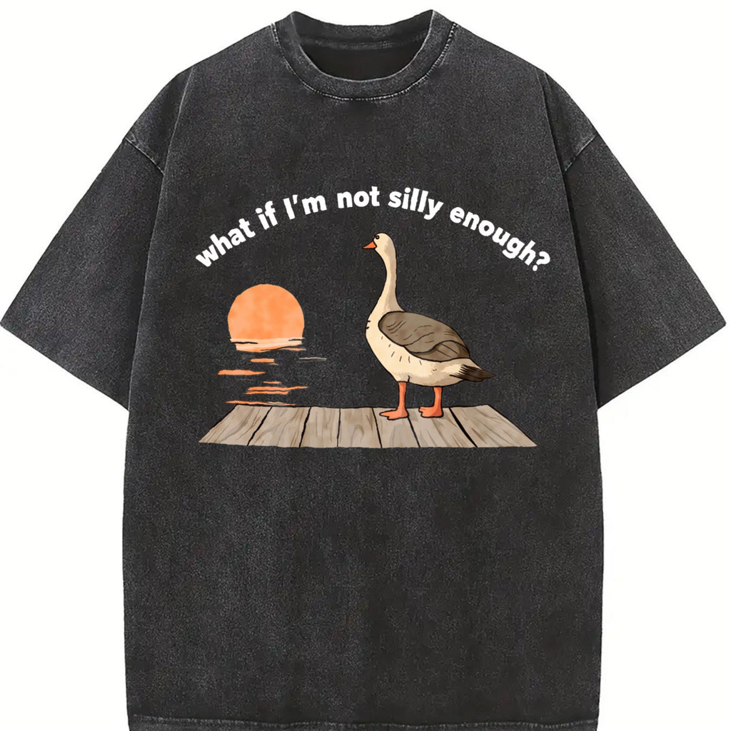 What If I'm Not Silly Enough Goose Boxy Funny Vintage product image 2