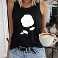 White Rose Silhouette Women's Tank Top