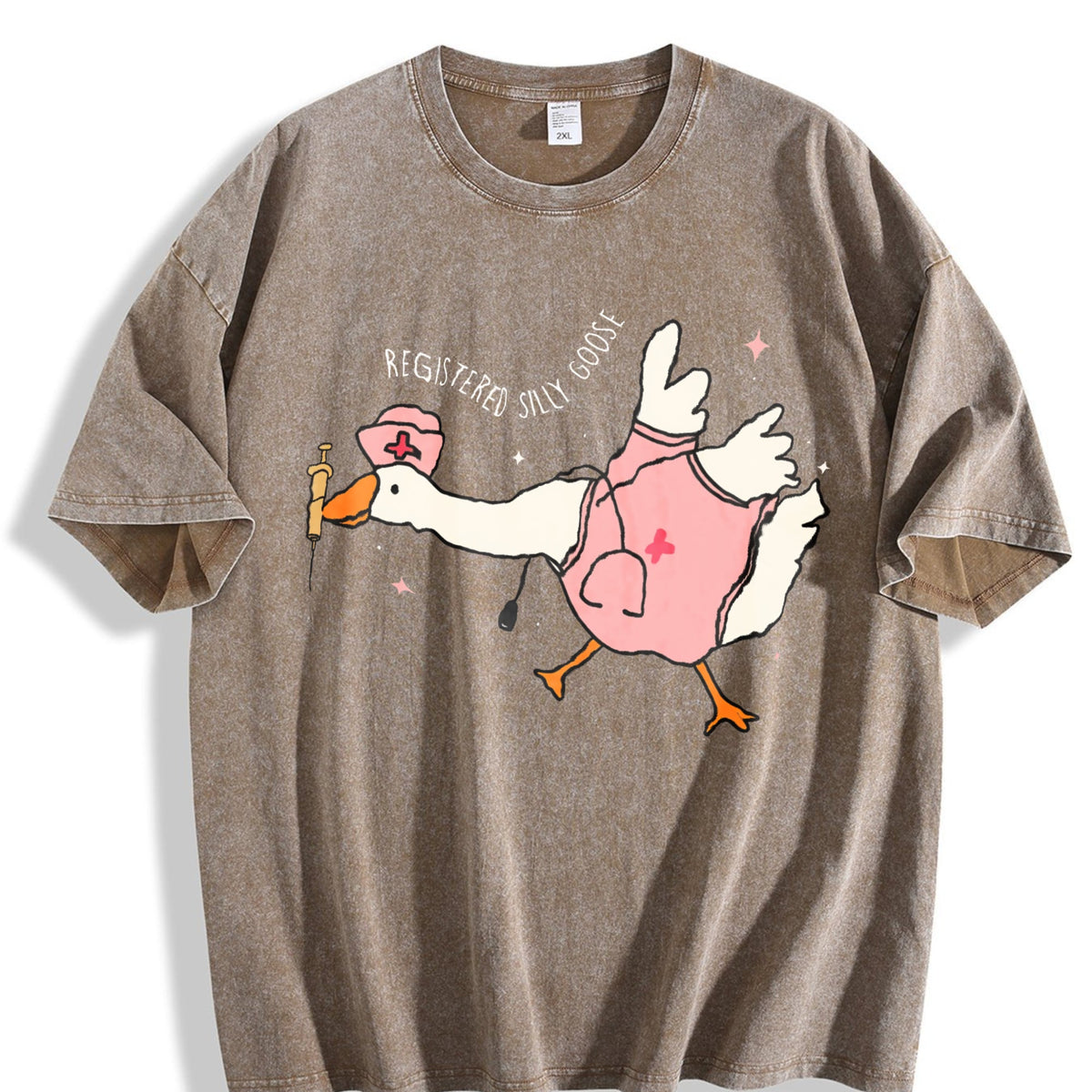 Registered Nurse Silly Goose Vintage Washed T-Shirt product image 3