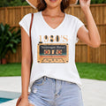 1980's Cassette Women's V-Neck Tank Top
