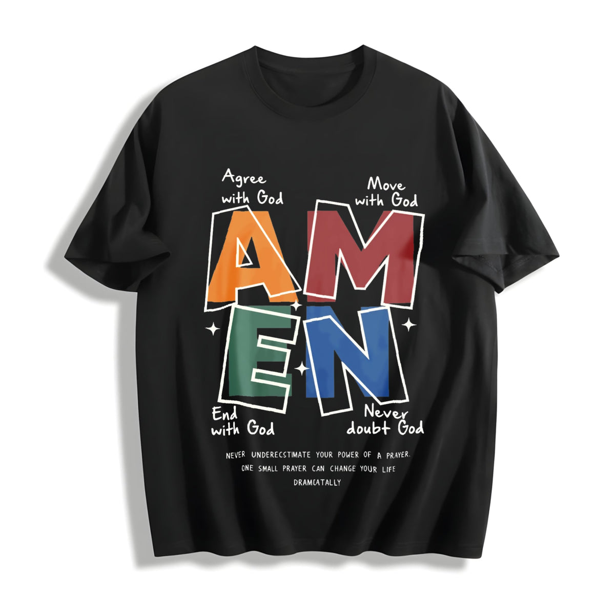 Amen Classic Letter Header Cotton T-Shirt product image 1