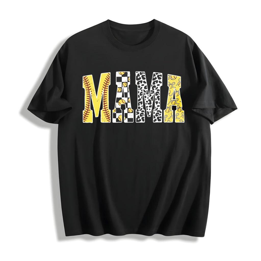 Cute Softball Mama Cotton T-Shirt product image 1