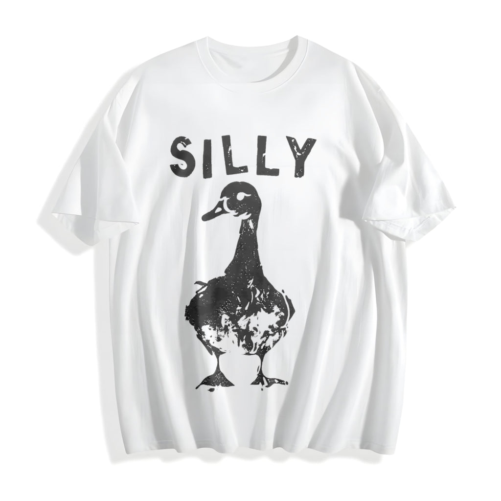 Silly Goose Boxy Classic Animal Meme Y2K Cotton T-Shirt product image 2