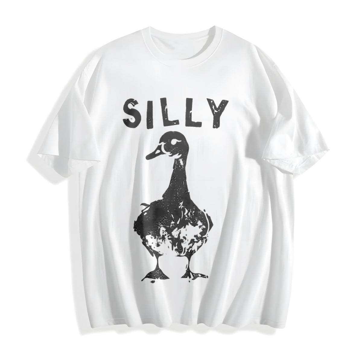 Silly Goose Boxy Classic Animal Meme Y2K Cotton T-Shirt product image 2
