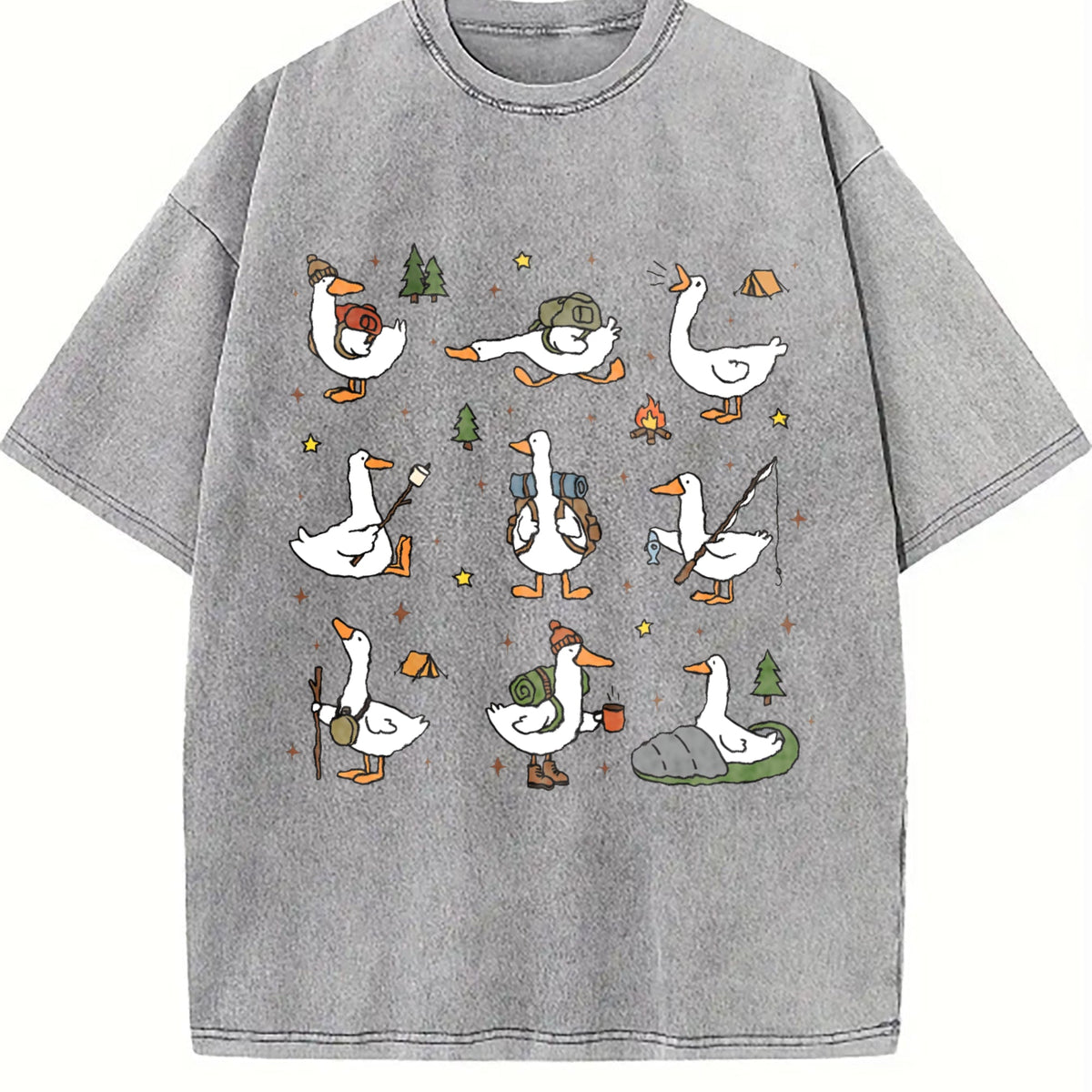 Silly Goose Hiking Vintage Washed T-Shirt product image 4