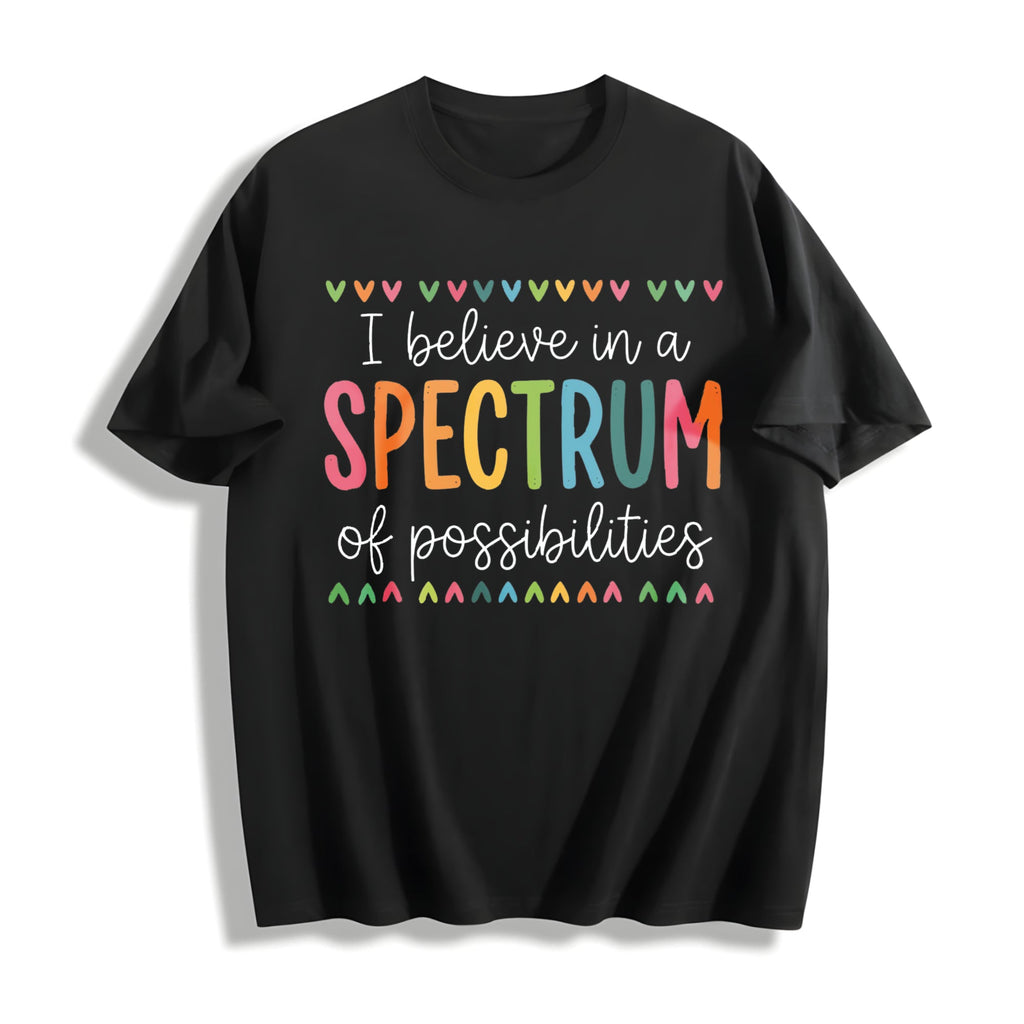 I Believe In A Spectrum Of Possibilities Cotton T-Shirt product image 1