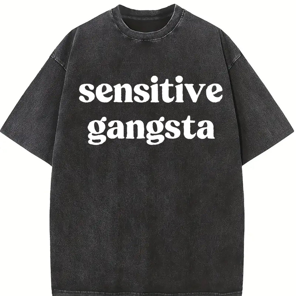 Funny Sensitive Gang Slogan - Brown With Vintage Washed product image 2