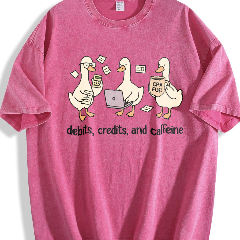 Funny Accountant Goose Vintage Washed T-Shirt product image 5