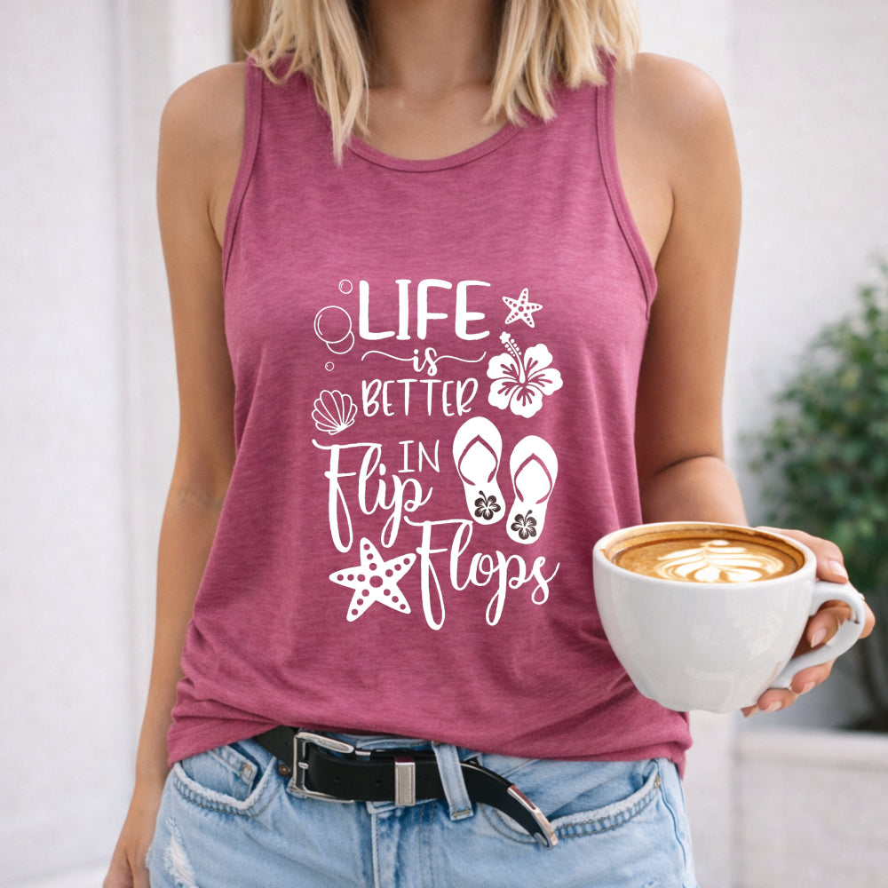 Life Is Better in Flip Flops Women's Tank Top