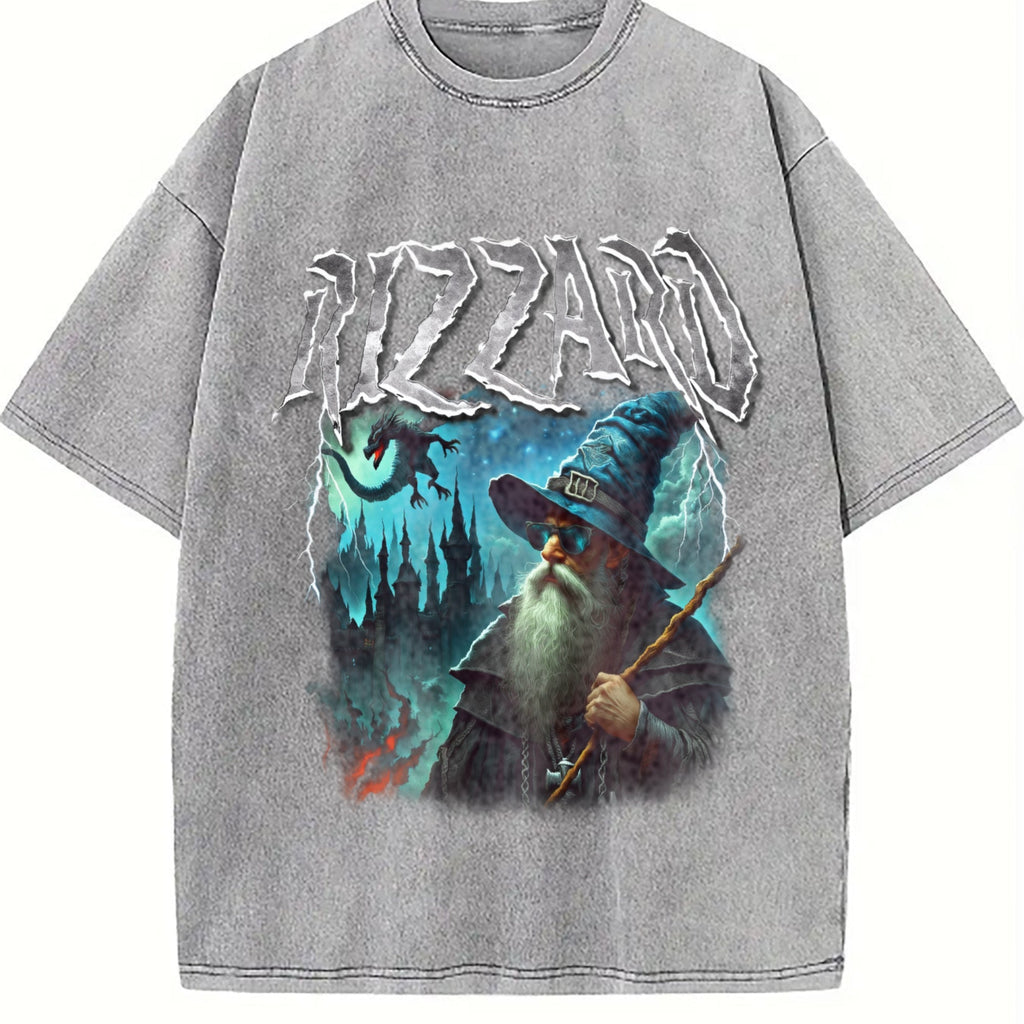 Rizzard Fantasy Wizard Vintage Washed T-Shirt product image 5