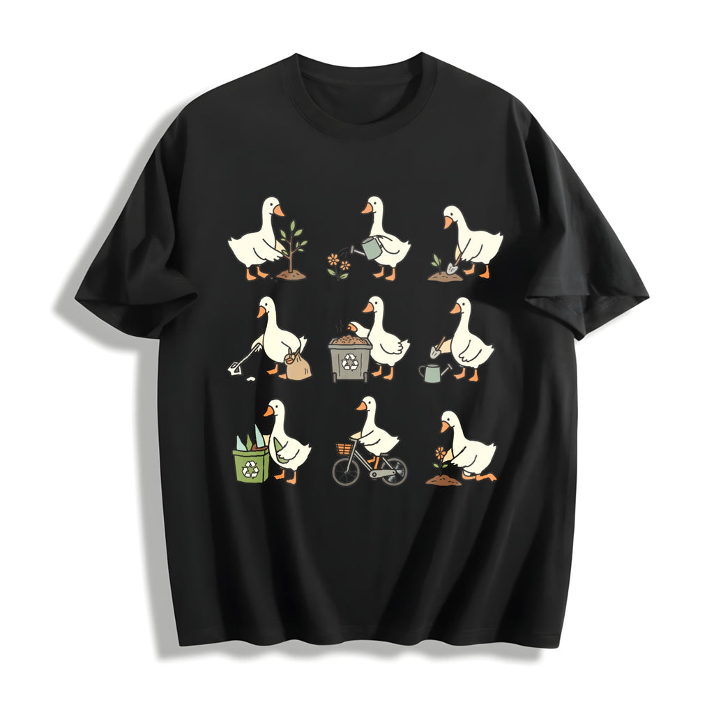 Earth Day Goose Cotton T-Shirt product image 1