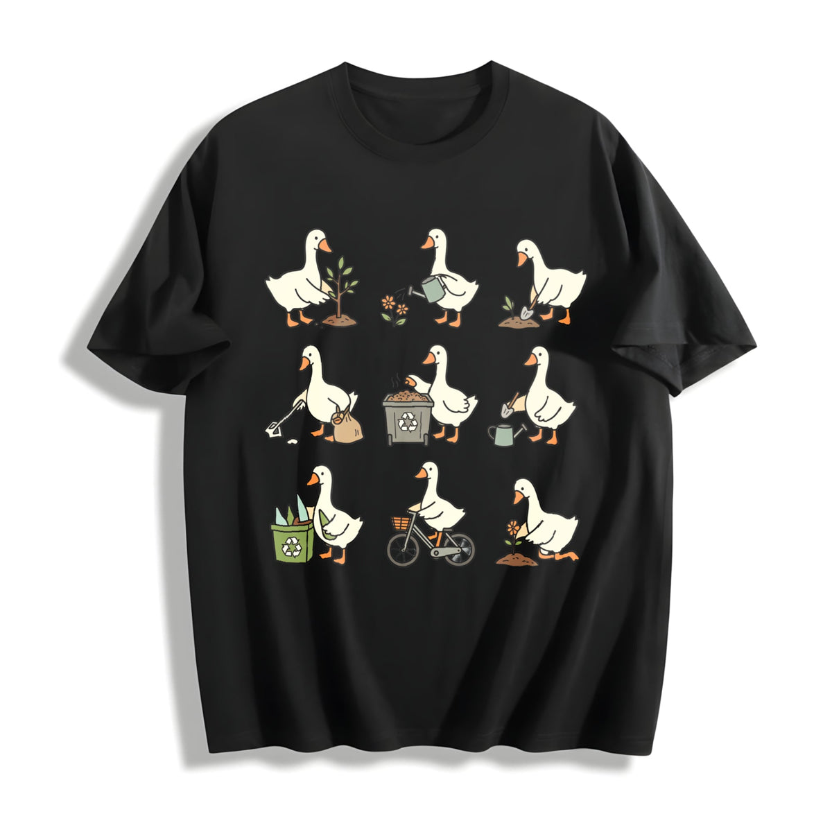 Earth Day Goose Cotton T-Shirt product image 1