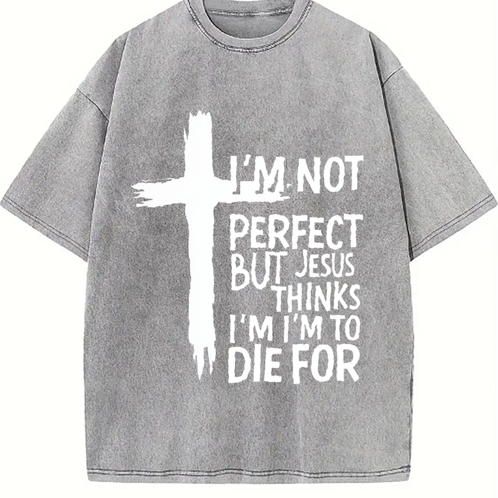 100 Easter Cross & Letter Vintage Washed T-Shirt product image 5