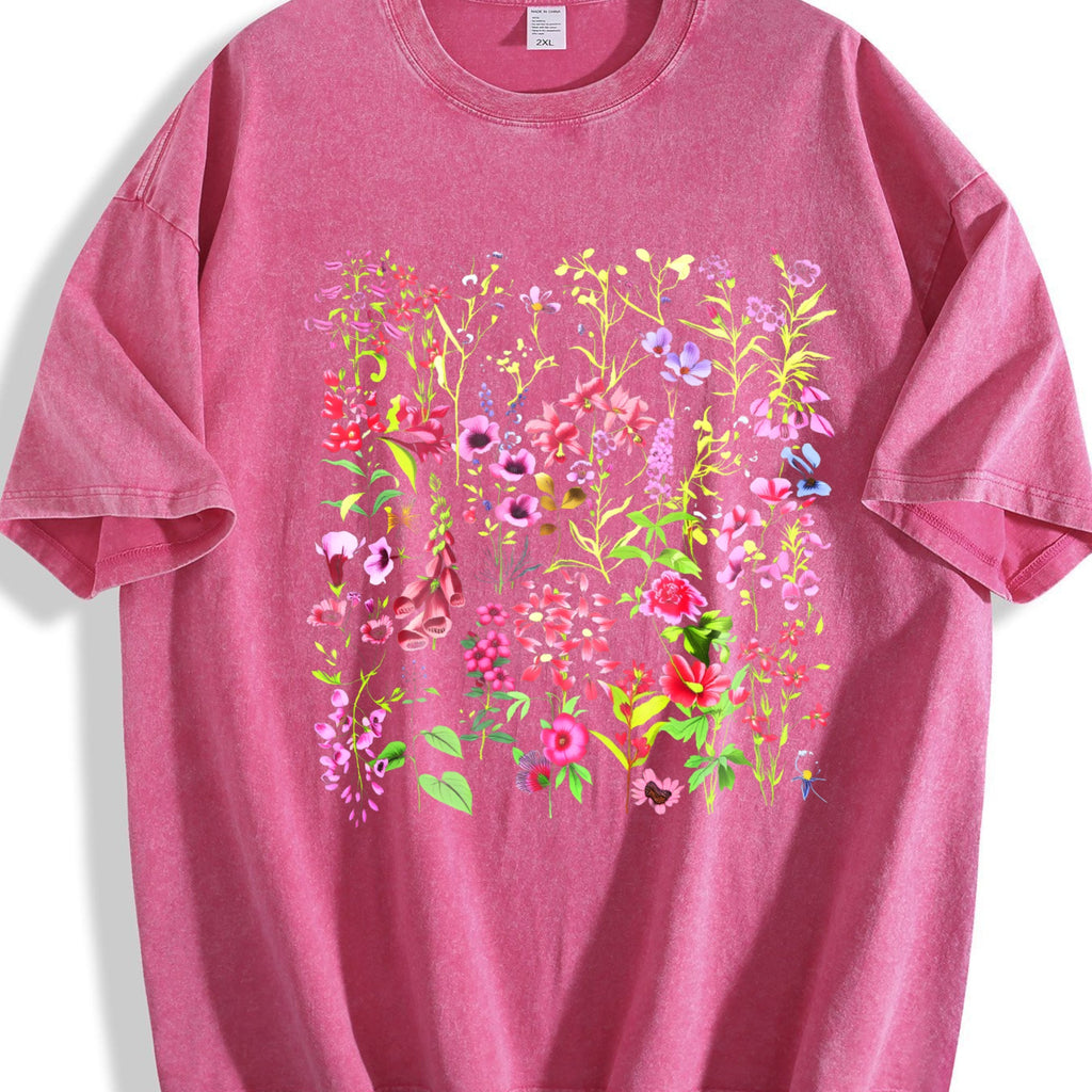 Floral Black Vintage Washed T-Shirt product image 5