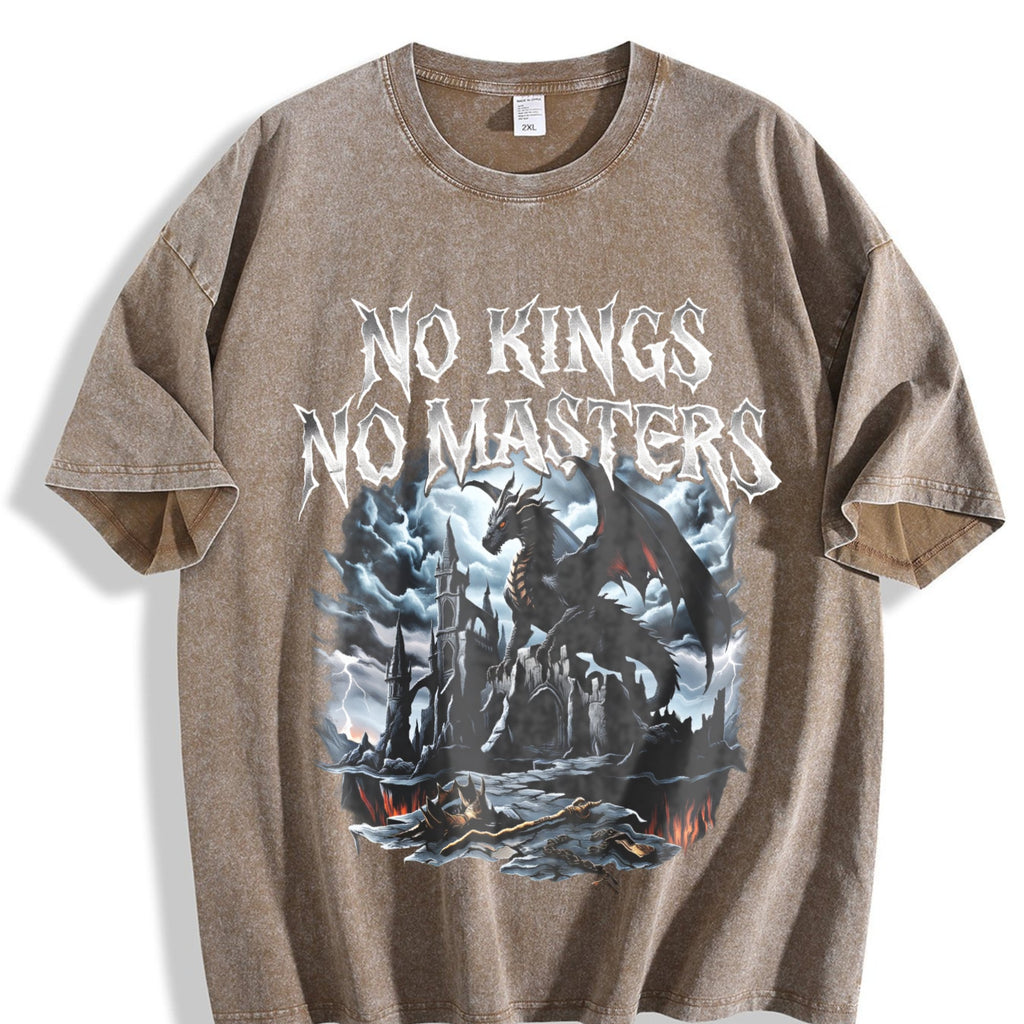 No Kings No Masters 90s Vintage Washed T-Shirt product image 3