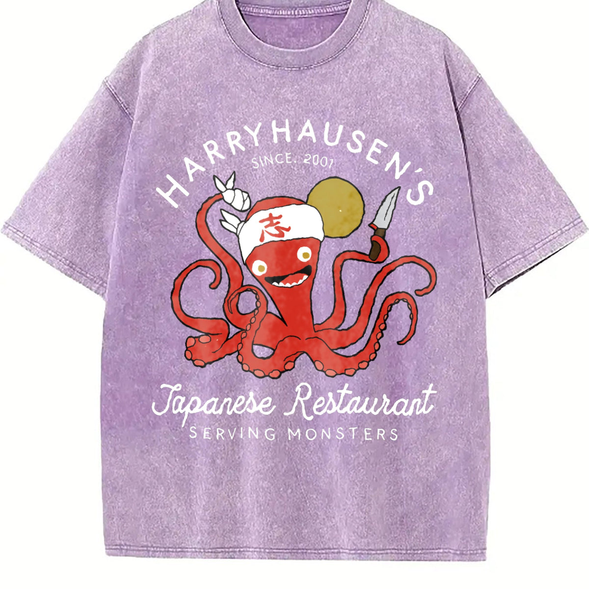 Summer With Octopus Vintage Washed T-Shirt product image 6