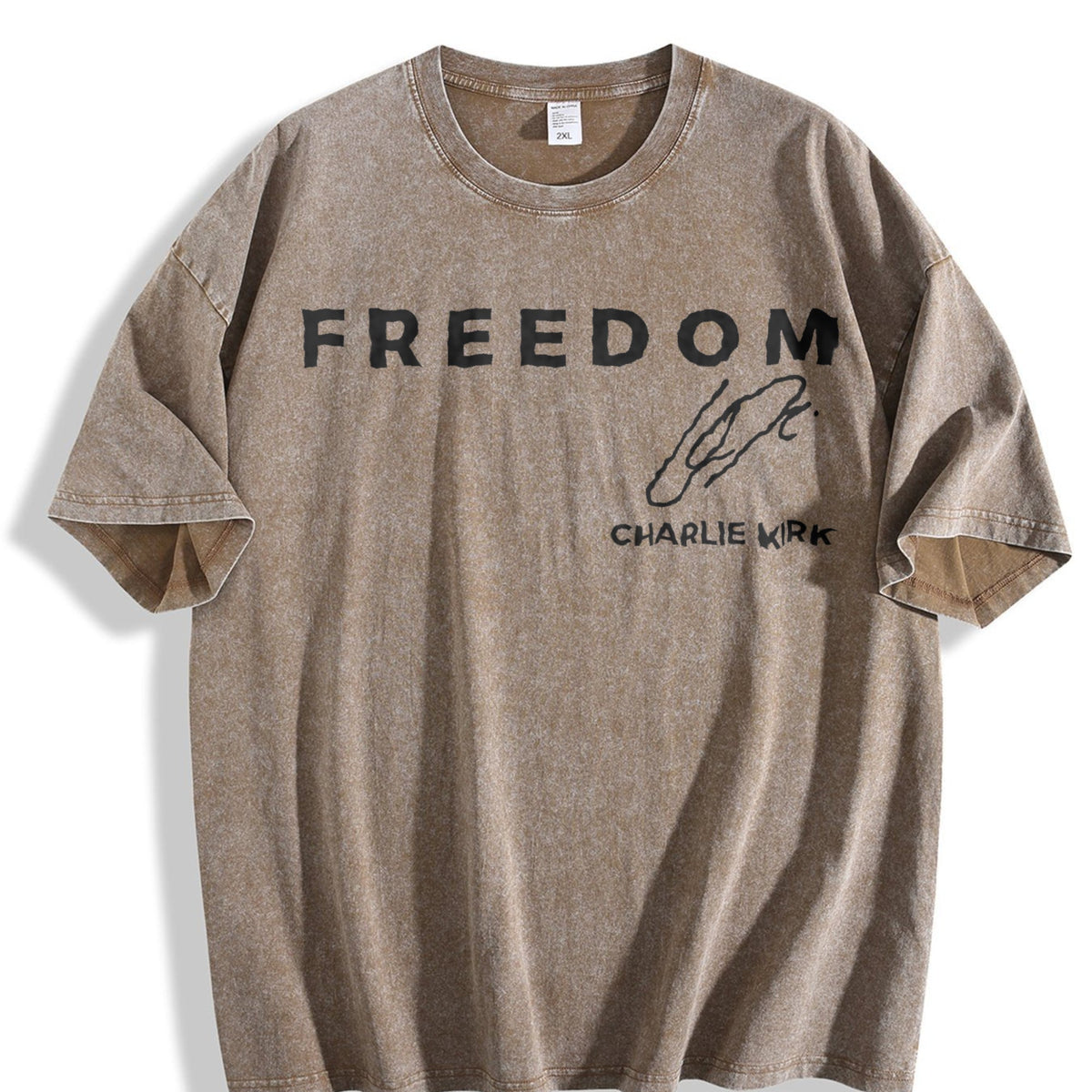 Charlie Kirk Freedom Vintage Washed T-Shirt product image 3