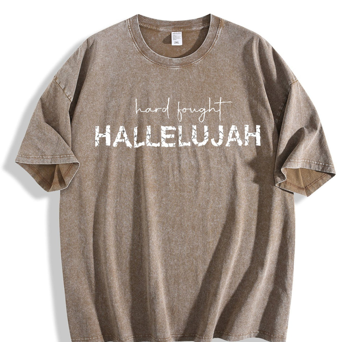 Dark Grey - Short-sleeved With Hallelujah And Hard Paid product image 3