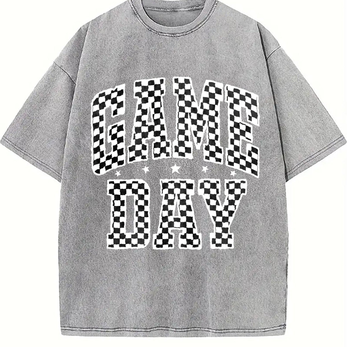 Football - Checkered With Logos Vintage Washed T-Shirt product image 5