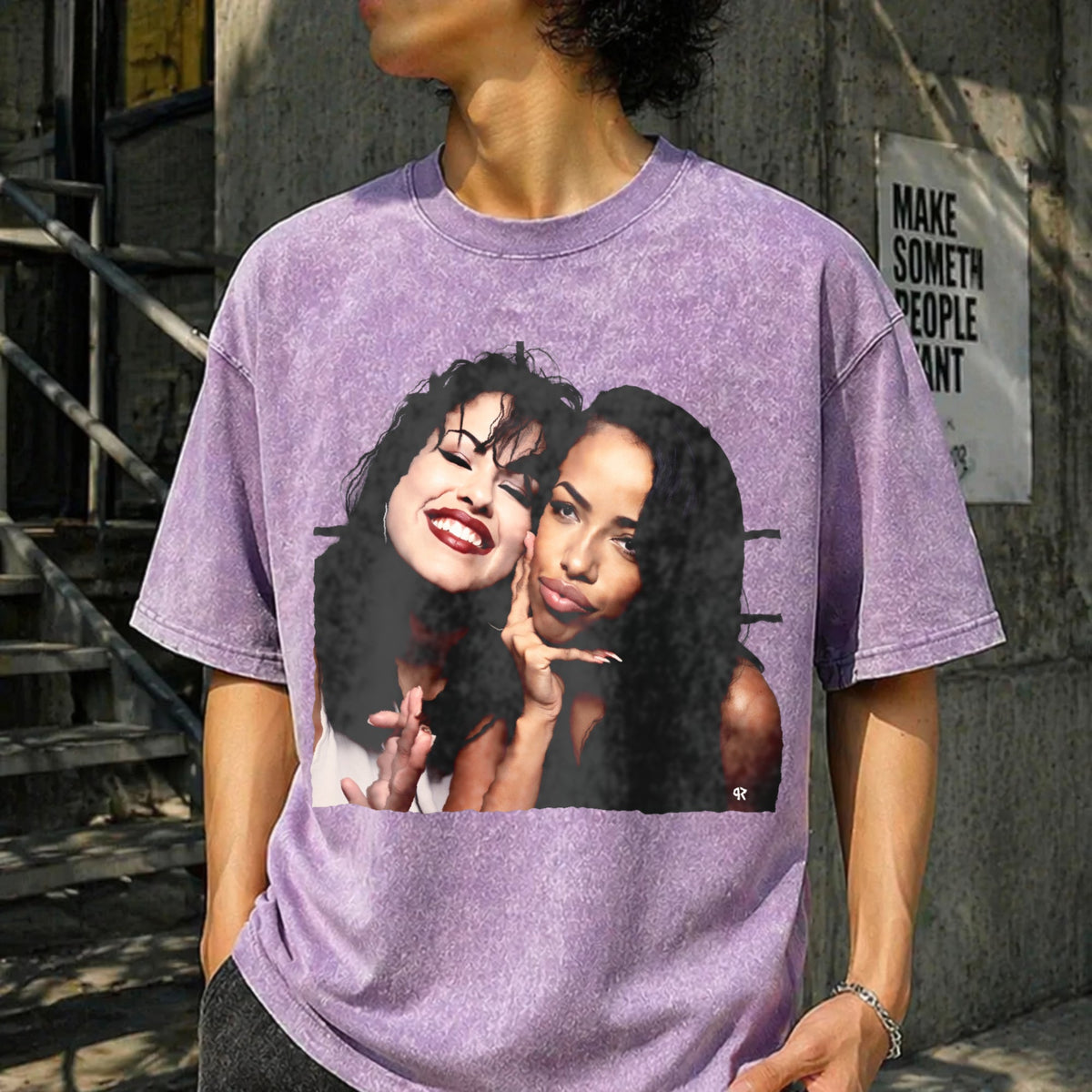 Selena And Aaliyah Vintage Washed T-Shirt product image 6