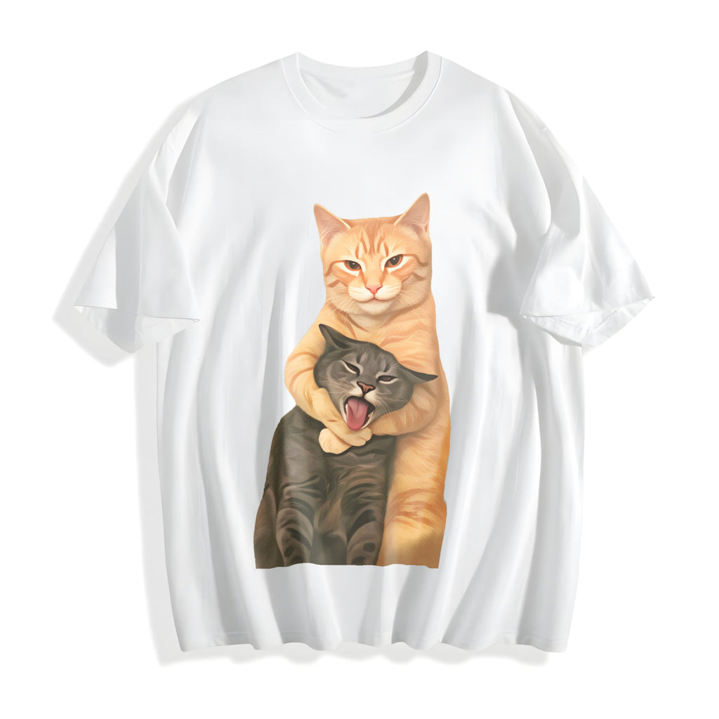 Cat Quarrel Moment - Batik Cotton T-Shirt product image 2