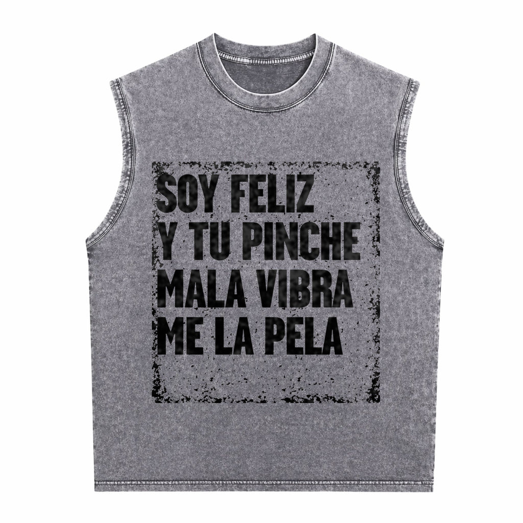 Mexican Themed Humorous Ideas Men's Washed Tank Top