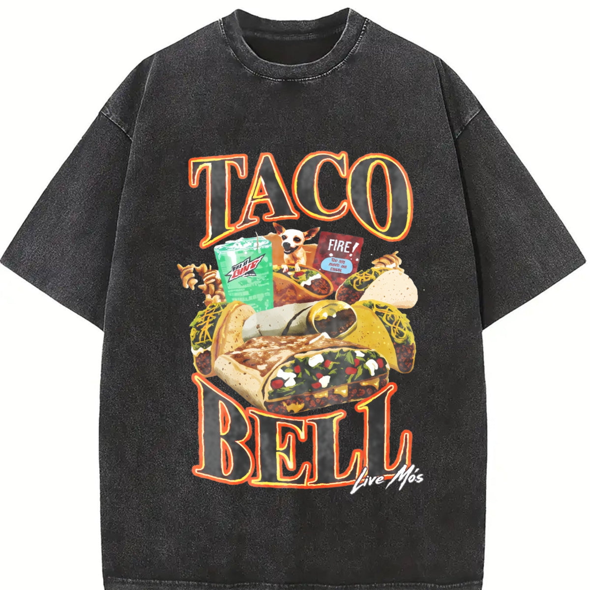 Taco Bell 90's Bootleg Vintage Washed T-Shirt product image 2