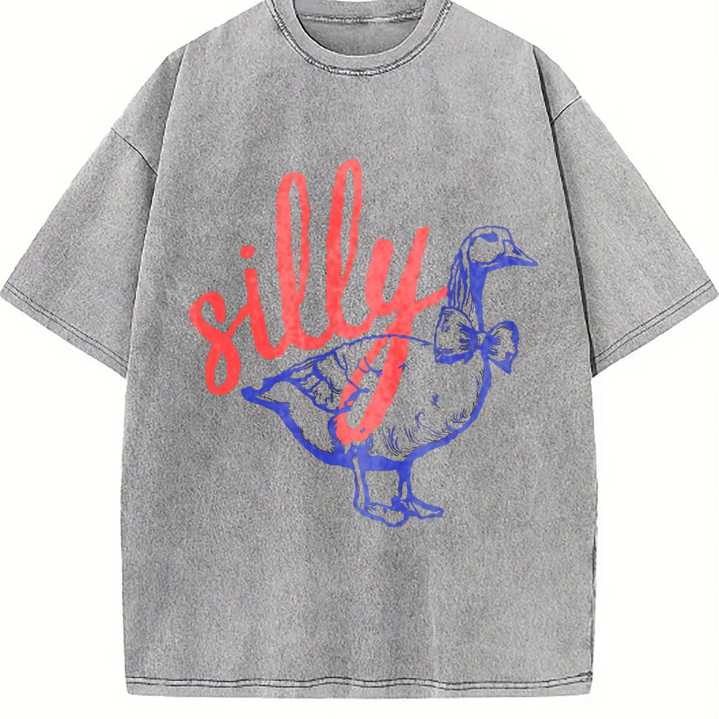 Silly Goose Script Vintage Washed T-Shirt product image 4