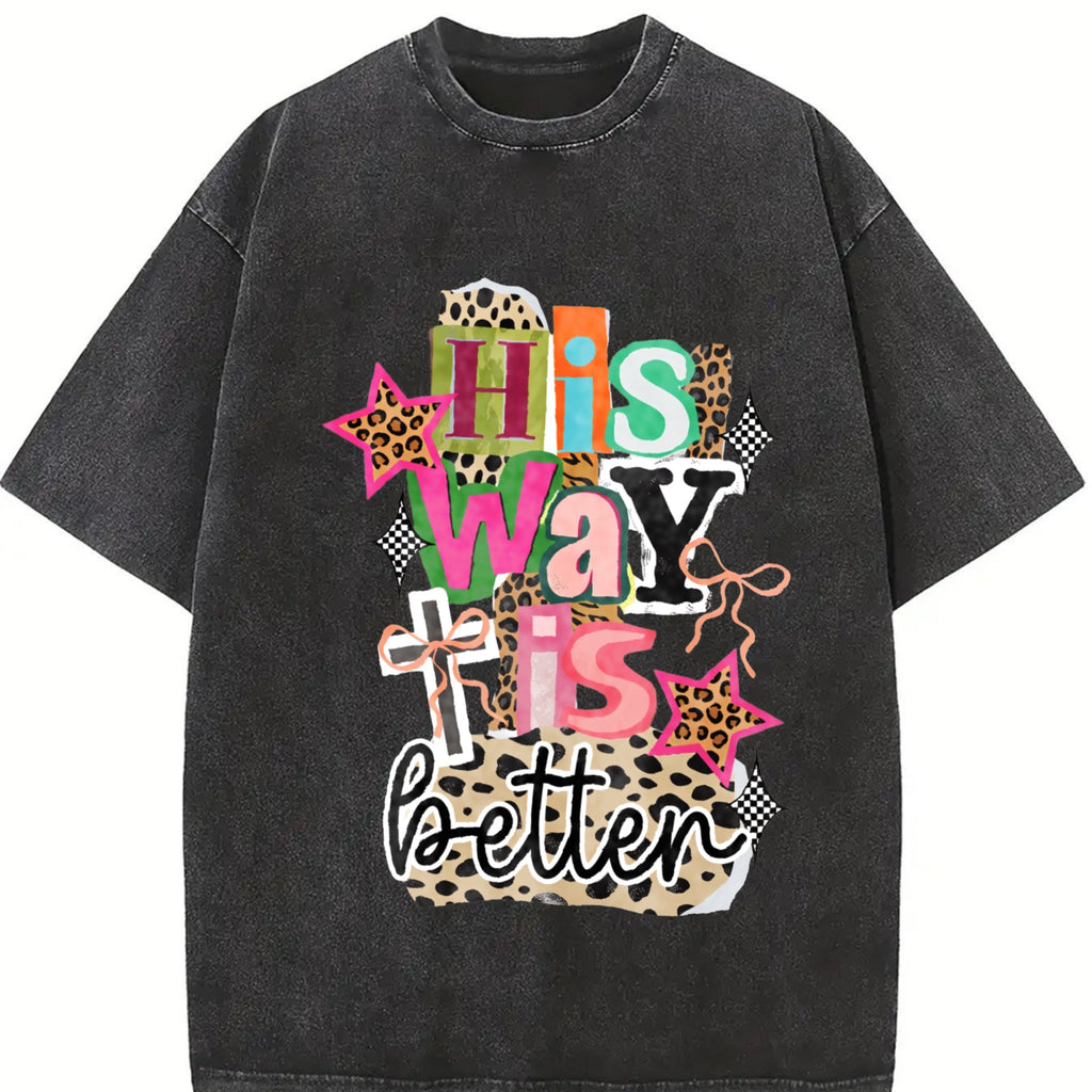 His Way Is Better Vintage Washed T-Shirt product image 2
