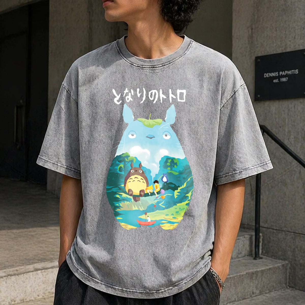 Ghibli Totoro Vintage Washed T-Shirt product image 5